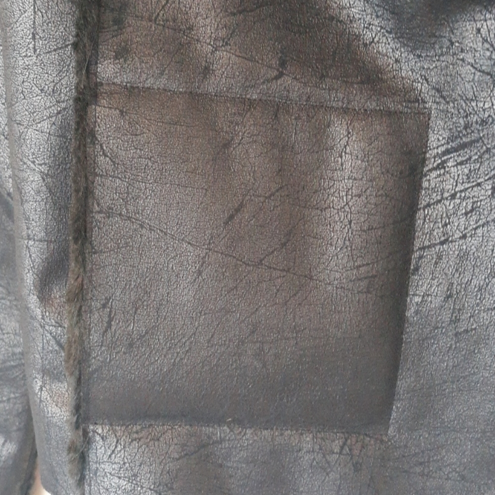 ISDA & CO. Faux fur shearling black coat size s - Picture 5 of 13